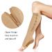 High Elastic Compression Socks with Zipper | Soft Nylon Washable Open Toe | Reusable Calf Support Stockings for Men & Women (L XL Skin Color) - Buy Online on GoSupps.com