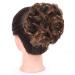 ELAINE Messy Tousled Wavy Curly Hair Buns Ponytail Extension - Dark Brown Tip Light Auburn - Buy Online on GoSupps.com