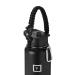 IRON FLASK Paracord Handle - Fits Wide Mouth Water Bottles - Durable Carrier, Secure Accessories, Survival Strap Cord, Safety Ring, and Carabiner - Seven Core Paracord Bracelet Midnight Black