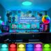 24W RGB LED Ceiling Lamp with Remote Control | Dimmable 4000K Color Change Panel for Kids' Bedroom Living Room & Bathroom - 29.5cm Peasur - Buy Online on GoSupps.com