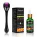 Plammaxs Dermaroller Set Microneedling with Hair Growth Serum Anti Hair Loss Hair Warming 0.5mm Professional Titan needles Skin roller for new hair growth stimulates