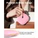 Gospire Rechargeable Travel Makeup Mirror | 1X/10X Magnification | LED Compact Mirror with 3 Light Colors | Adjustable Brightness | Small Handheld Vanity Mirror | Pink - Buy Online on GoSupps.com