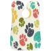 Colorful Dog Paws Print Beard Bib Apron | Waterproof Grooming Cape for Men | Hair Catcher & Trimming Aid | Perfect Gift for Dog Lovers - Buy Online on GoSupps.com