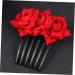MAGICLULU 1pc Rose Hair Comb Rose Flower Comb Floral Comb Floral Hair Comb Rose Hair Accessories - Buy Online on GoSupps.com
