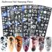 healthGUO Nail Art Stamping Plate Stamper Sponge Pen Halloween Pumpkin Bats Image Nail Polish Template Stamp Stencil Tools Kit 6 - Buy Online on GoSupps.com