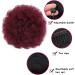 Burgundy Afro Puff Drawstring Ponytail Extension Human Hair for Black Women Short Afro Kinky Curly Bun Updo Hairpieces Extensions Human Hair with Two Clips (99J) Burgundy-#99J - Buy Online on GoSupps.com