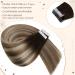 Hetto Real Hair Tape-In Extensions - Balayage Brown & Ash Blonde - Thick 50cm 50g Invisible Extensions for Volume & Length - Buy Online on GoSupps.com