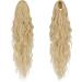 FESHFEN 26 Long Curly Wavy Drawstring Ponytail Extensions - Strawberry Blonde Mixed Bleach Blonde - Buy Online on GoSupps.com