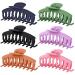 6pcs Big Hair Clips Large Claw Clips for Thick Thin Hair Hair Accessories for Women Strong Hold Nonslip Matte Hair Clasp Clip 90s Styling Hair Claws 4.33inch (6 Colors) Matte-6PCS
