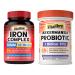 Iron Complex Supplement 60 Capsules & Akkermansia Muciniphila Probiotic 1 Billion TFU 30 Capsules