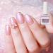 Pink Pearl Nail Polish Varnish Glitter Gel Shimmering Purple Pastel Polish Shell Spiral Holographic Golden Quick Dry Mermaids Shining Sparkling Long Lasting No Need Cure DIY Nail Art Manicure Gift - Buy Online on GoSupps.com