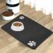 YQBFTC 60x40cm bowl pad dog high -quality slide -resistant dog bowl surface with pattern super absorbent quick -drying food mats for pets feed mat for cats (black) D: SET 4