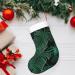 Floral Swan Velvet Christmas Socks - Banana Leaf Green | One Size International Shipping - Buy Online on GoSupps.com