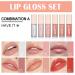 CAHIUYOA Light 6PCS Nude Pink Lip Gloss Set - Moisturizing and Plumping Liquid Lipstick Kit for Women and Girls - Set A - Buy Online on GoSupps.com