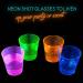 MATANA 300 Neon Plastic Shot Glasses - 1oz Party Shot Cups for Wine Tasting, Condiments, Sauce, Jello Shots & More - Sturdy & Reusable - Buy Online on GoSupps.com