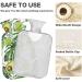 NAANLE Watercolor Heat Bottle - 2L Transparent Hot Water Bottle with Palm Leaf & Avocado | Large Hand & Foot Warmer for Pain Relief & Therapy - Buy Online on GoSupps.com