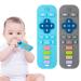 Cuibilyer Baby Teething Toys 2Pack Silicone Teething Toys for Babies 3-6Months Baby Chew Toys 6 to 12 Months Newborn Baby Teether TV Remote Control Teething Toys for Boy Girl(Blue+Grey)
