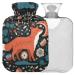 Naanle Moon Fox hot water bottle with reference transparent hot water bottle Handfoots Heating bag for pain relief heat and cold therapy 1L