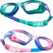 Capas swimming goggles children 2 pack waterproof anti-fitting anti-UV swimming pool swimming goggles for young girls from 4 12 years Jelly Beans Series #02