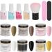 Nail Dipping Powder Set - Nail Kit Starter Nail Art Powder Professional Top Base Coat Gel Dust Brush 6 Color Manicure Tool Set for Nail Artist Salon Home Use (K1215) - Buy Online on GoSupps.com