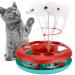 Cat Toys, Cat Toys for Indoor Cats,Interactive Kitten Toys Roller Tracks with Catnip Spring Pet Toy with Exercise Balls Teaser Mouse Christmas red