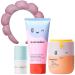 Evereden Kids Healthy Morning Duo with Headband for Girls and Baby Lip Balm: Clean & Vegan Skin Care | Cloud Face Wash SPF 20 Mineral Face Cream | Non-Toxic & Easy-to-Use