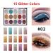 Mysense 15 Colors Glitter Eyeshadow Palette - Long Lasting Waterproof Makeup with Mineral Shimmer Sequins - Ultra Pigmented Eye Shadow Powder for Party - M2 - Buy Online on GoSupps.com
