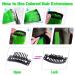 Green Clip-In Hair Extensions for Girls - 17 Inch Colorful Curly Wavy Hair Accessories - 12 PCS Highlight for Parties & Kids - Buy Online on GoSupps.com