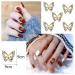 JERCLITY 30-Piece 3D Gold & Silver Butterfly Nail Charms with Clear Rhinestones - Metal Butterfly Nail Studs & Jewels for Nails - Buy Online on GoSupps.com