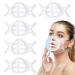 3D Mask Bracket - Mask Insert for Cloth Mask - Mouth Guard for More Breathing Space - Cool Inner Support Frame for Comfortable Wearing | Washable & Reusable 5 Pack 5 Pack Semi-transparent