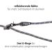 Floxic Premium Kleine Dog 3M Adjustable Leash | Stylish & Durable Touwline for Small & Medium Dogs - Gray & Orange 12mm - Buy Online on GoSupps.com