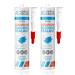 Aquarium Silicone Sealant Clear, 100% Clear, Solvent Free High Elasticity, Safe for Fresh and Saltwater, Rapid Curing Transparent,10.4 Fl oz. 2pk 2 Pack