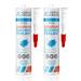 Aquarium Silicone Sealant Clear, 100% Clear, Solvent Free High Elasticity, Safe for Fresh and Saltwater, Rapid Curing Transparent,10.4 Fl oz. 2pk 2 Pack