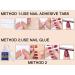 Press on Nails Set with Adhesive Tabs & Glue - Fake Nails Art Acrylic Tips with Cleaning Pads & Fimo Art - Perfect Stocking Stuffers for Women - Buy Online on GoSupps.com