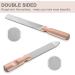 Stainless Steel Nail File Set with Rose Gold Handle and Leather Case - Double Sided Nail Filer for Women, Men, Girls - 2 Pieces - Buy Online on GoSupps.com