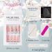 Maggidea Long Acrylic Stick on Nails - 24pcs Coffin Shaped Ballet French Design Fake Nails for Women/Girls - Butterfly Nail Tips - Buy Online on GoSupps.com
