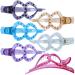 RC Roche Ornament 6 Pcs French Concord Double Eyelet Barrette - No Slip Strong Grip Hair Clips Pins for Women and Girls - Large Transparent Multicolor - Pack of 6 - Buy Online on GoSupps.com