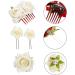 PMELCXD 4 Pieces Rose Hair Clip Flower Hairpin Rose Brooch Floral Clips Women Rose Flower Hair Accessories(Off-White) - Buy Online on GoSupps.com
