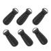 Milist 6Pcs Zipper Sliders Metal PU leather Zipper repair zipper replacement pull tabs for diy stationery bag plastic jacket zip luggage black
