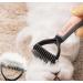 Dual-Sided Dog Hair Comb Stripper & Stainless Steel Dematting Tool | Shedding and Grooming Kit for Dogs and Cats - S Orange - Buy Online on GoSupps.com