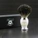 Shaving brush badger hair with ivory metal base black