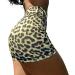 Women's High Waisted Leopard Yoga Shorts for Butt Lifting and Fitness Workouts - Buy Online on GoSupps.com