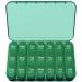 Zoolion Weekly Pill Box 7 Day 3 Times a Day (Morn/noon/Night) Daily Portable Travel Pill Box Organiser Tablet Box with Large Compartments Hold for Fish Oils Vitamins Supplements (Olive)