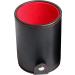 Black PU Leather Dice Cup Set with Storage Compartment, Red Felt Lined + 5 Transparent Dice (Blue) - Gift Boxed - Buy Online on GoSupps.com