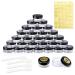 30 Pcs Empty Sample Pots 5g / 5ml Plastic Travel Cosmetic Container Jars with Lids for Creams Sample Make-Up Storage (Black)