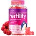 Fertility Supplements for Women Prenatal Vitamins with Myo-Inositol & D-Chiro Inositol Folate Herbs for Hormonal Balance Fertility & Vaginal Care 60 Prenatal Gummies (Raspberry)