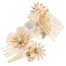 Angoily Hair Comb Clips 1 Pair Hair Piece Bride Rhinestones Hair Comb Clip