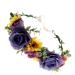 Boho Flower Crown Wedding Girls Flower Headband Wreath Headpiece Garland Halo Celebration Party Purple Violet