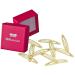 Hair -like hair clips oval large (10 pieces | gold shimmering | approx. 6cm) including box for storage (box color: pink)