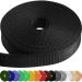 TECEUM 1" & 2" Webbing  10 25 50 Yards 15+ Colors  Heavy Duty 1 Inch 2 Inch Webbing for Climbing Outdoors Indoors Crafting DIY Black 1"- 10 yards